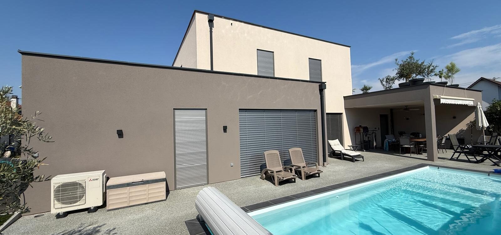 Crépi projeté à Gambsheim Brumath