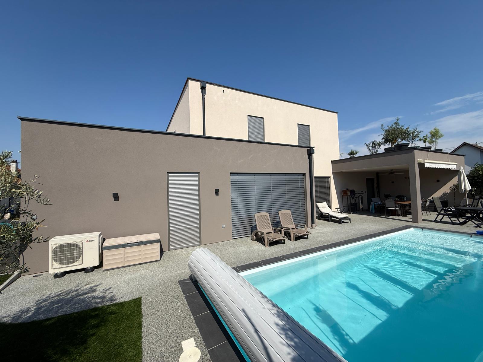 Crépi projeté à Gambsheim Brumath